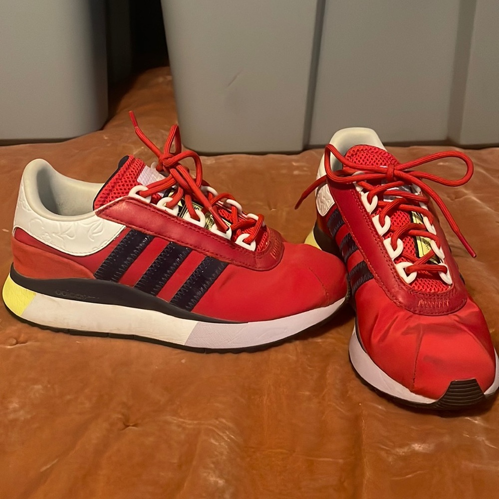 Red adidas sneakers!!! Like NEW
